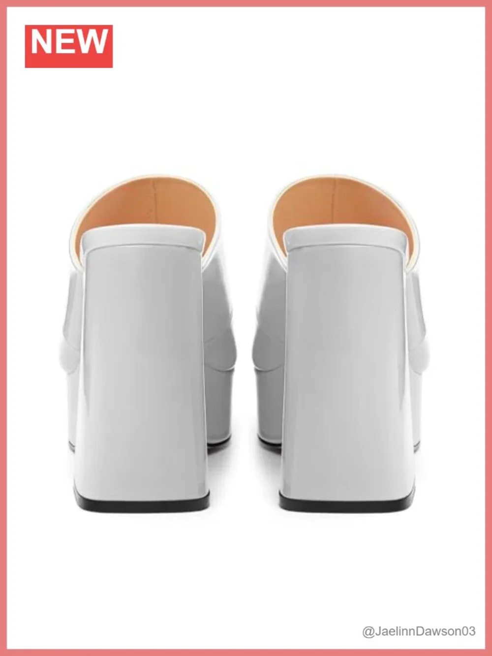 Women's Square Open Toe Platform Chunky Heel Slide Sandals w/ 4.7